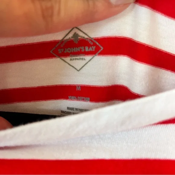 St John’s Bay 100% Cotton Red White & BBQ Tee Size Medium - Picture 4 of 6